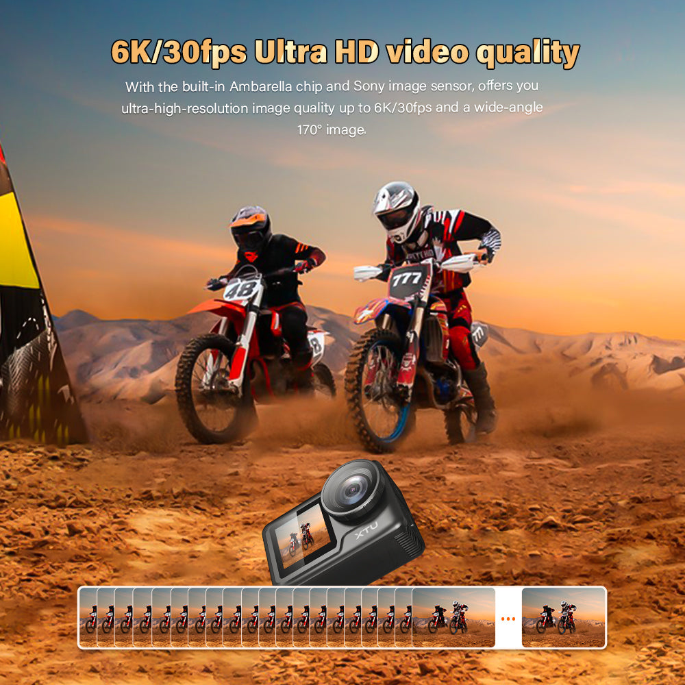 XTU MAX 2 6K 30FPS EIS 3.0 Anti-Shake Action Camera