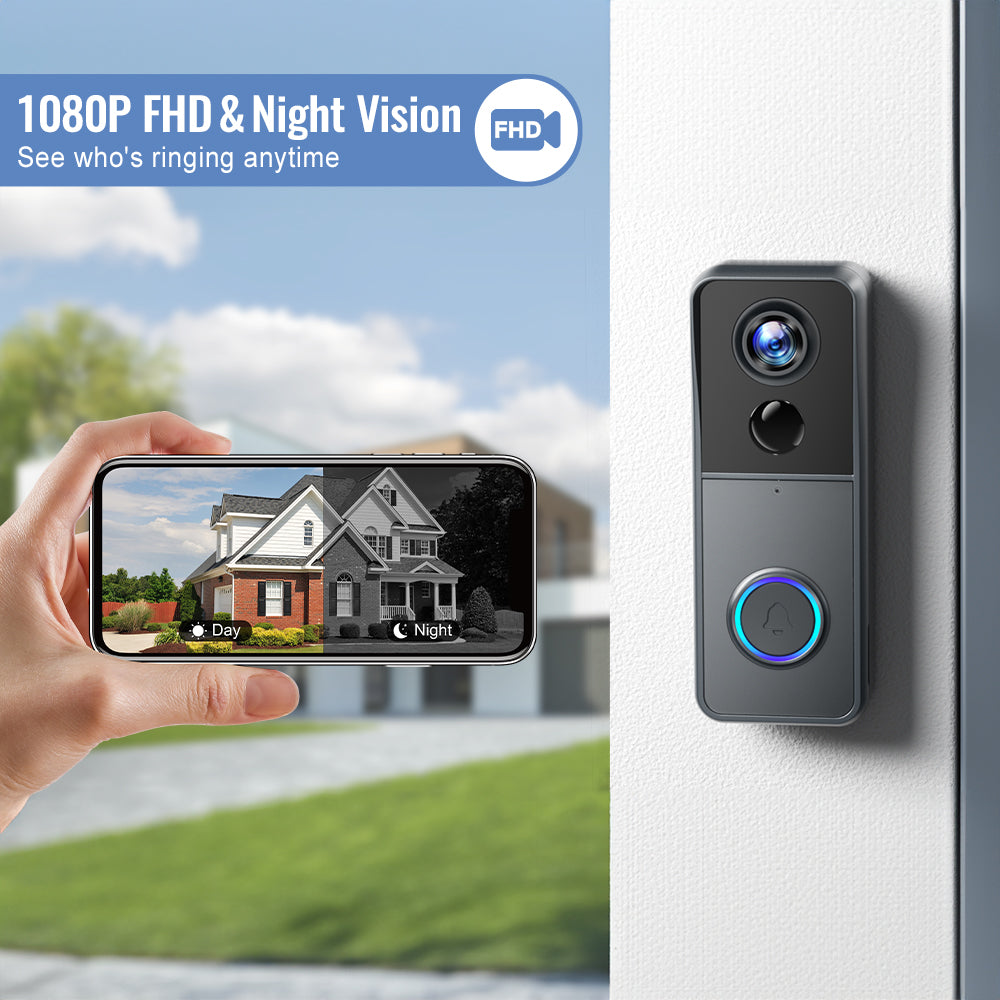 XTU J9 1080P wireless Video Doorbell with chime